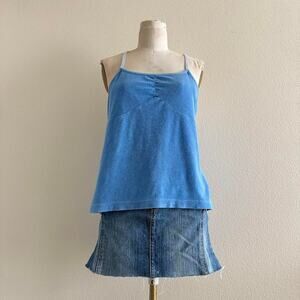 Tommy Hilfiger blue cotton tank top with adjustable straps
